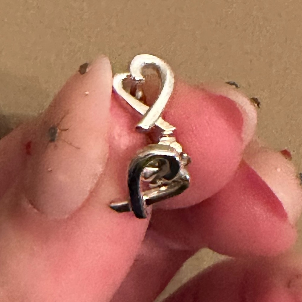 Tiffany & Co Sterling Silver Heart Earrings with Pouch - Picture 2 of 5